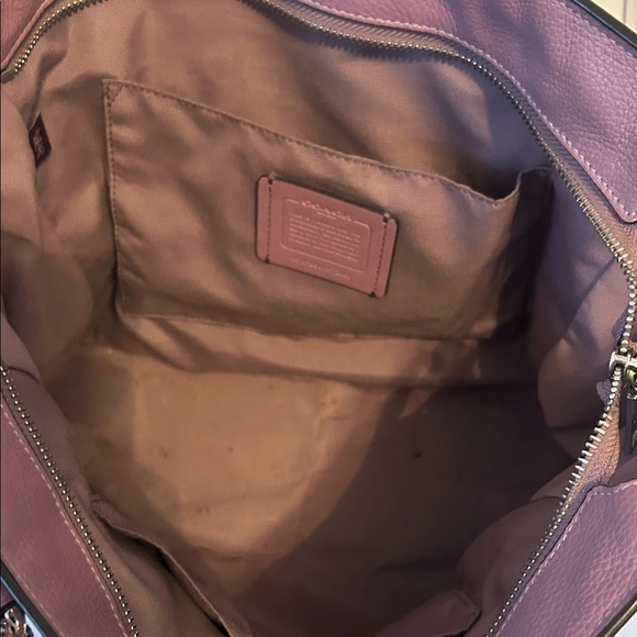 Coach Elle Lavender Leather Shoulder Bag - Picture 5 of 7